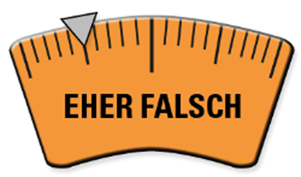 Eher falsch