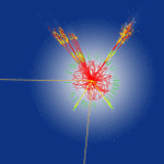 Simulated production of a Higgs event in ATLAS (Quelle: CERN)