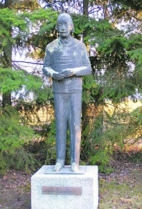 Einstein-Statue in Stahnsdorf, um 1960