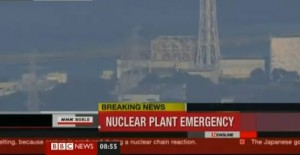 Fukushima I nach der Explosion