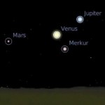 Merkur Venus Mars Jupiter Mai 2011