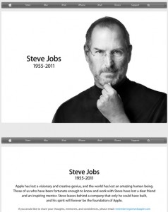 Nachruf von Apple auf den Tod von Steve Jobs