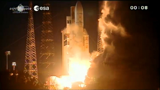 Start der Ariane 5 ES mit dem ATV-4, 05.06.2013 (Credit: ESA)