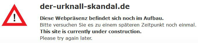 Christoph Poth: Webpräsenz für „Der Urknall-Skandal“, 25.07.2014